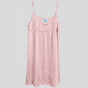 Wilfred Blush Pink Satin Slip Dress W Large Adjustable Straps Minimalist Aritzia